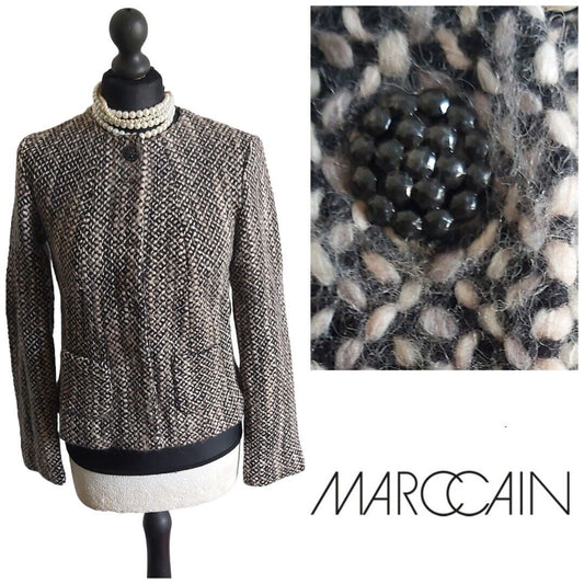 Ladies Marc Cain Boucle Tweed Jacket UK Size 10