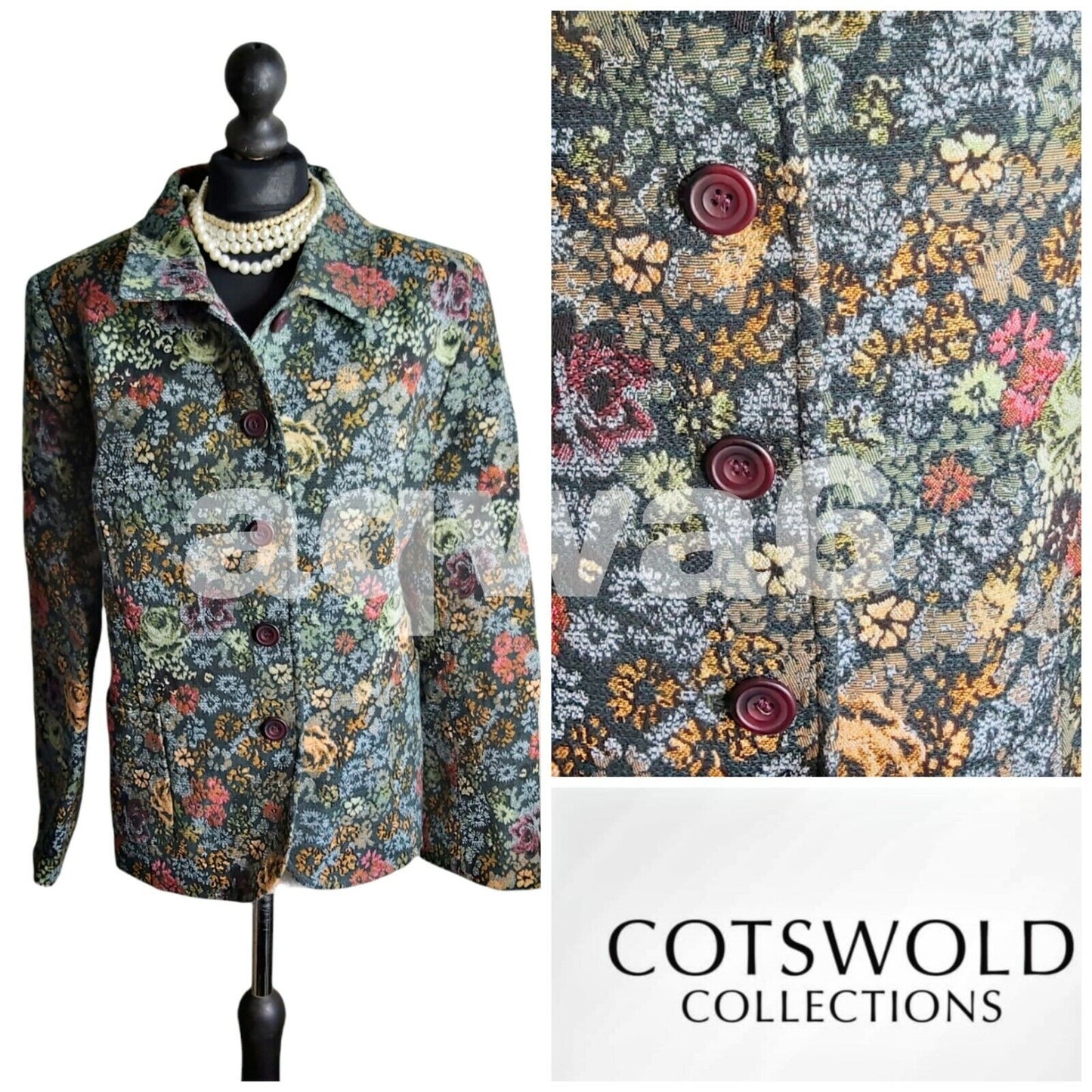 COTSWOLD COLLECTIONS GREEN cotton Tespashere JACKET UK  SIZE 18