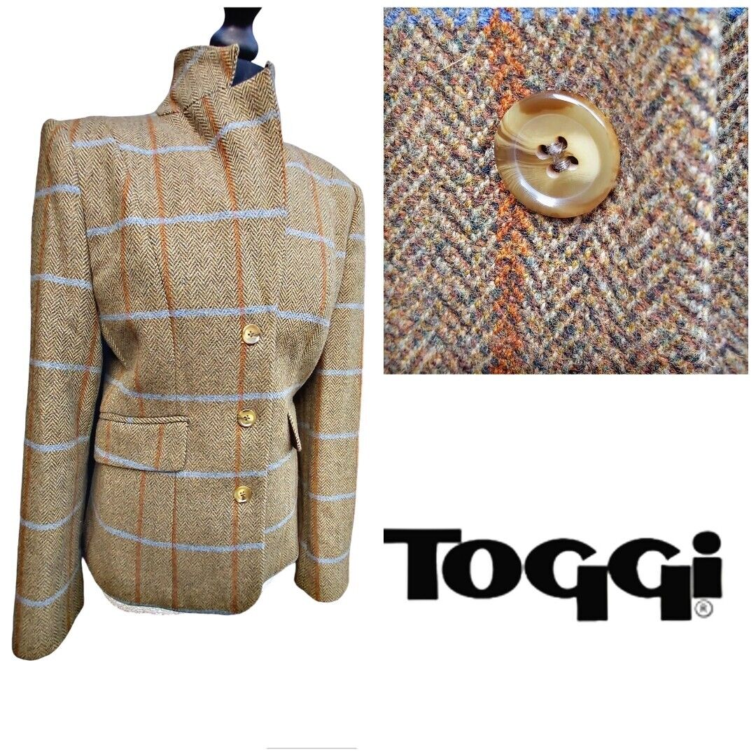 Toggi  Heritag wool herringbone tweed blazer jacket UK size 14