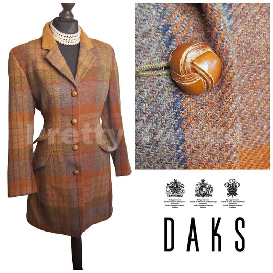 Daks Vintage  Womens Wool  Alpaca Jacket Coat Long Coat  UK SIZE  12