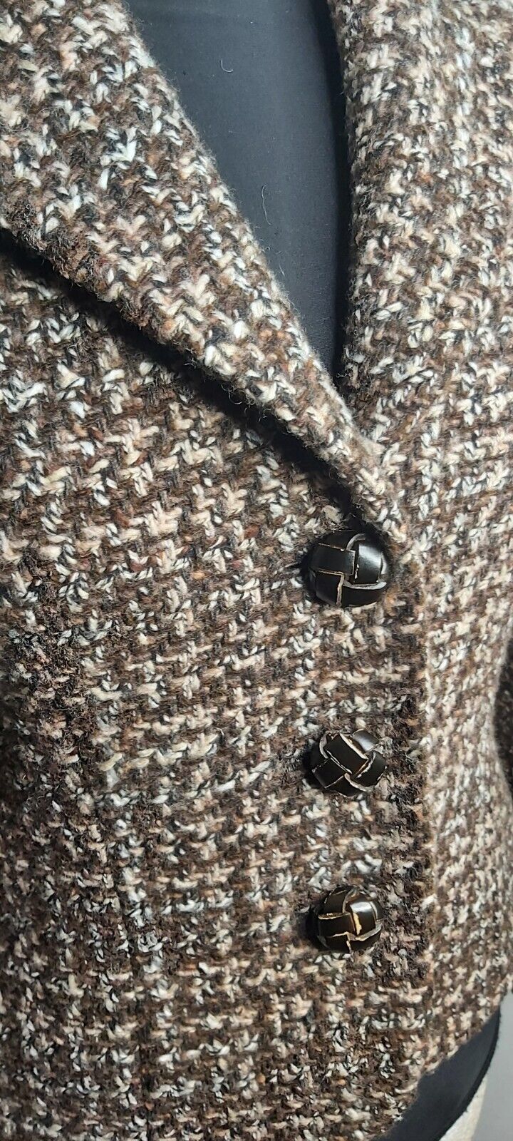 Hobbs Vintage  Fitted  Wool Tweed Boucle Blazer Jacket Size 14