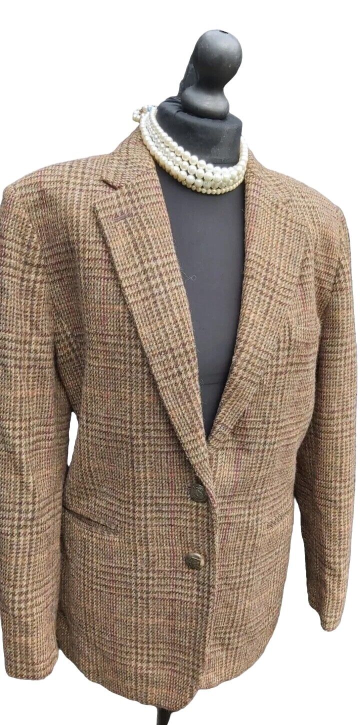 Ralph Lauren  Womens   Tweed 100% Wool Country Hacking Blazer Jacket UK  14