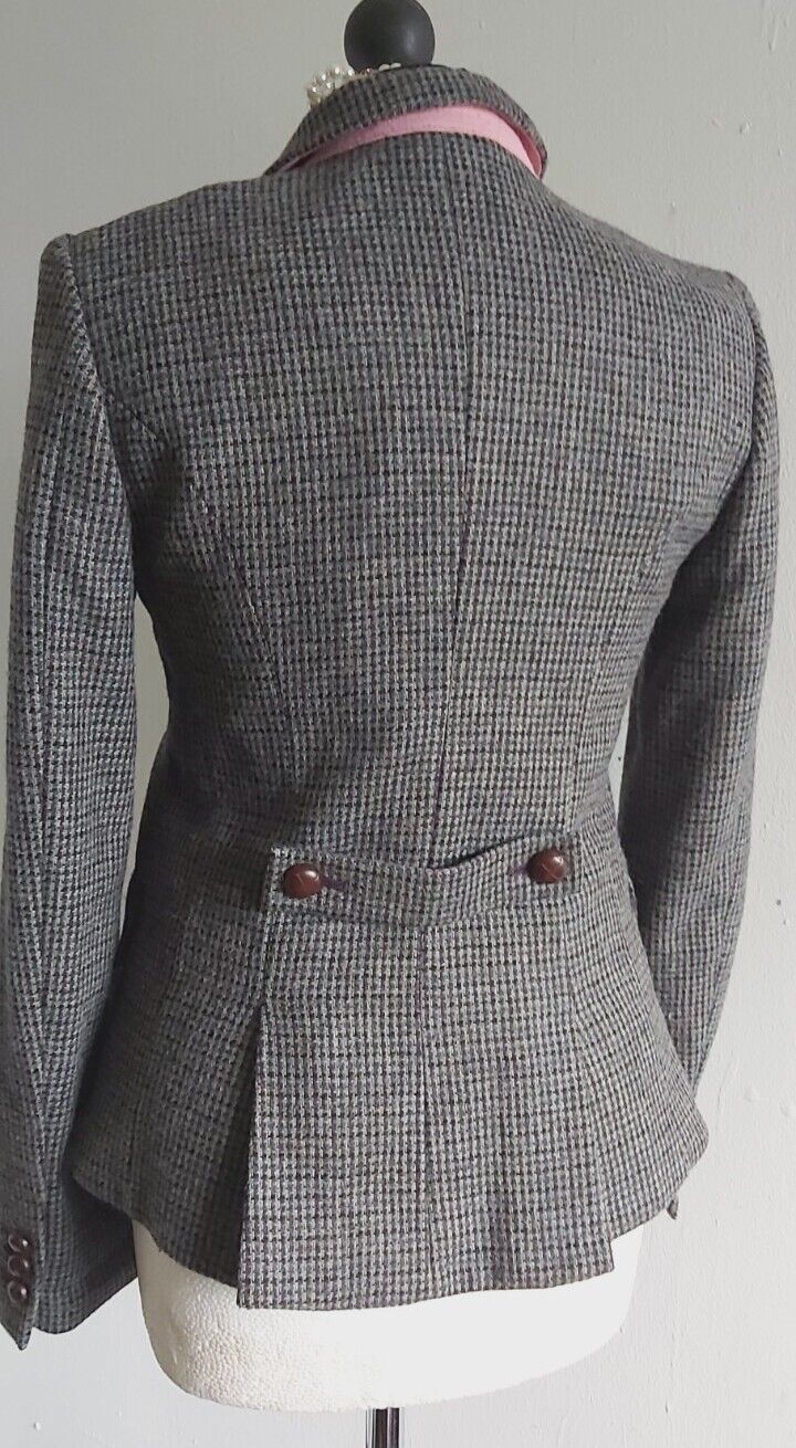 Ladiea Jack Wills 100% Wool Tweed  jacket Country Hacking Blazer 8