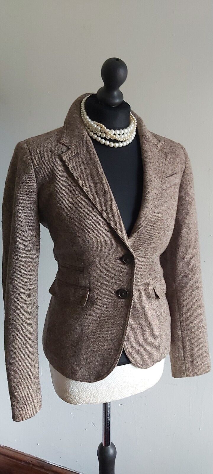 JOULES Ladies Tweed Jacket UK SIZE 10  Brown