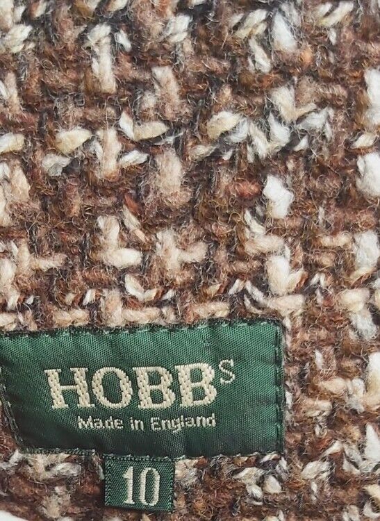 Hobbs Vintage  Fitted  Wool Tweed Boucle Blazer Jacket Size 10