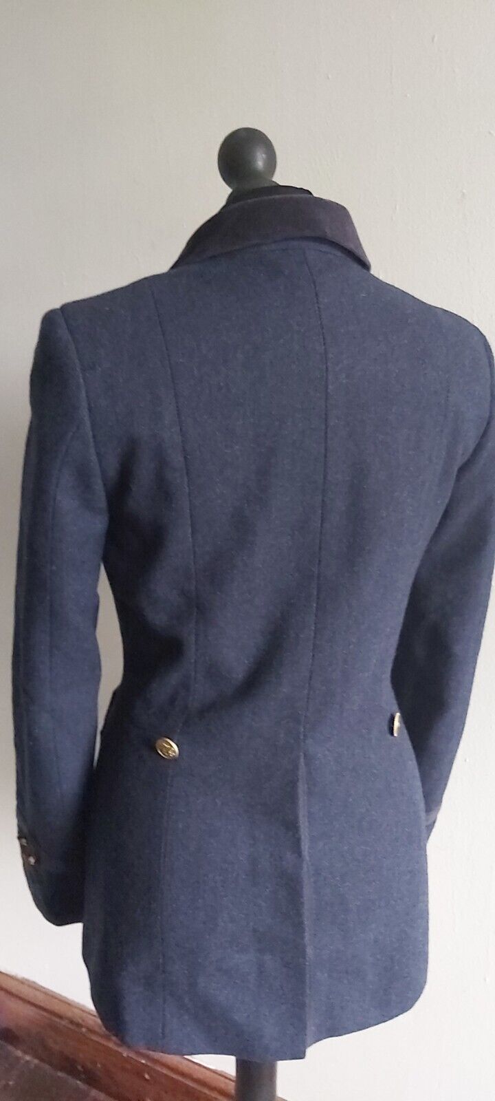 Joules Tweed Jacket 100% Wool Navy Size 10