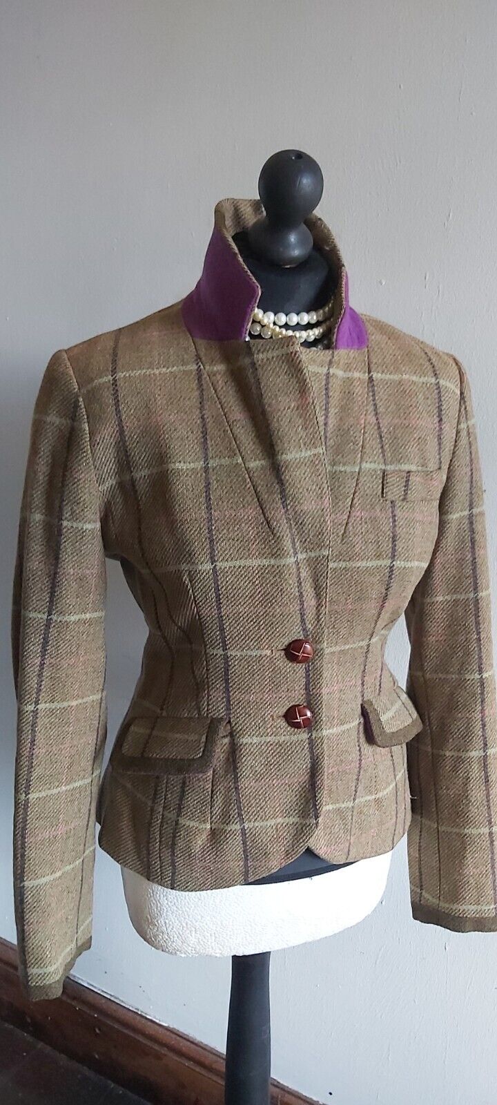 Ladies Boden Wool Tweed Jacket Size  10