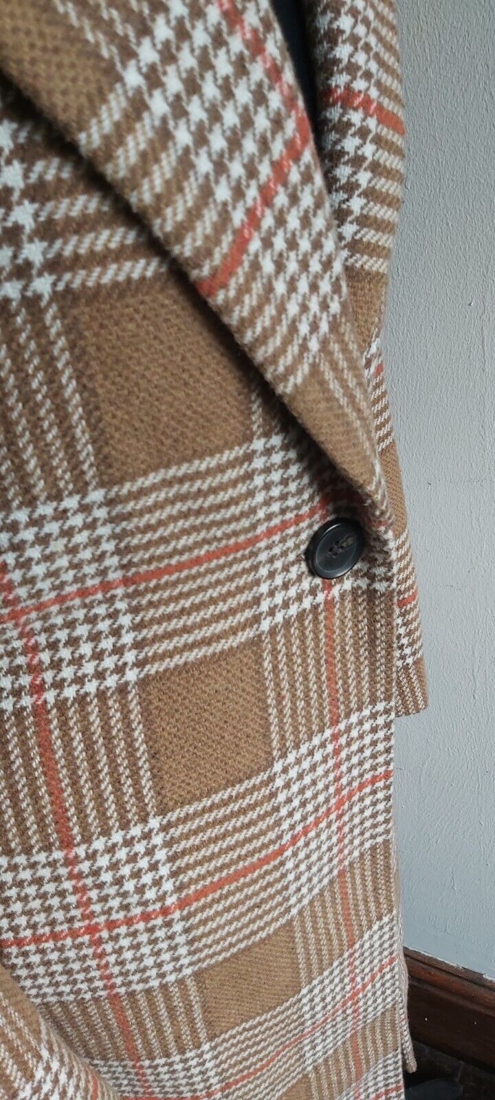 LADIES Tweed Check  Long COAT DEPT 19 -  Size UK 12