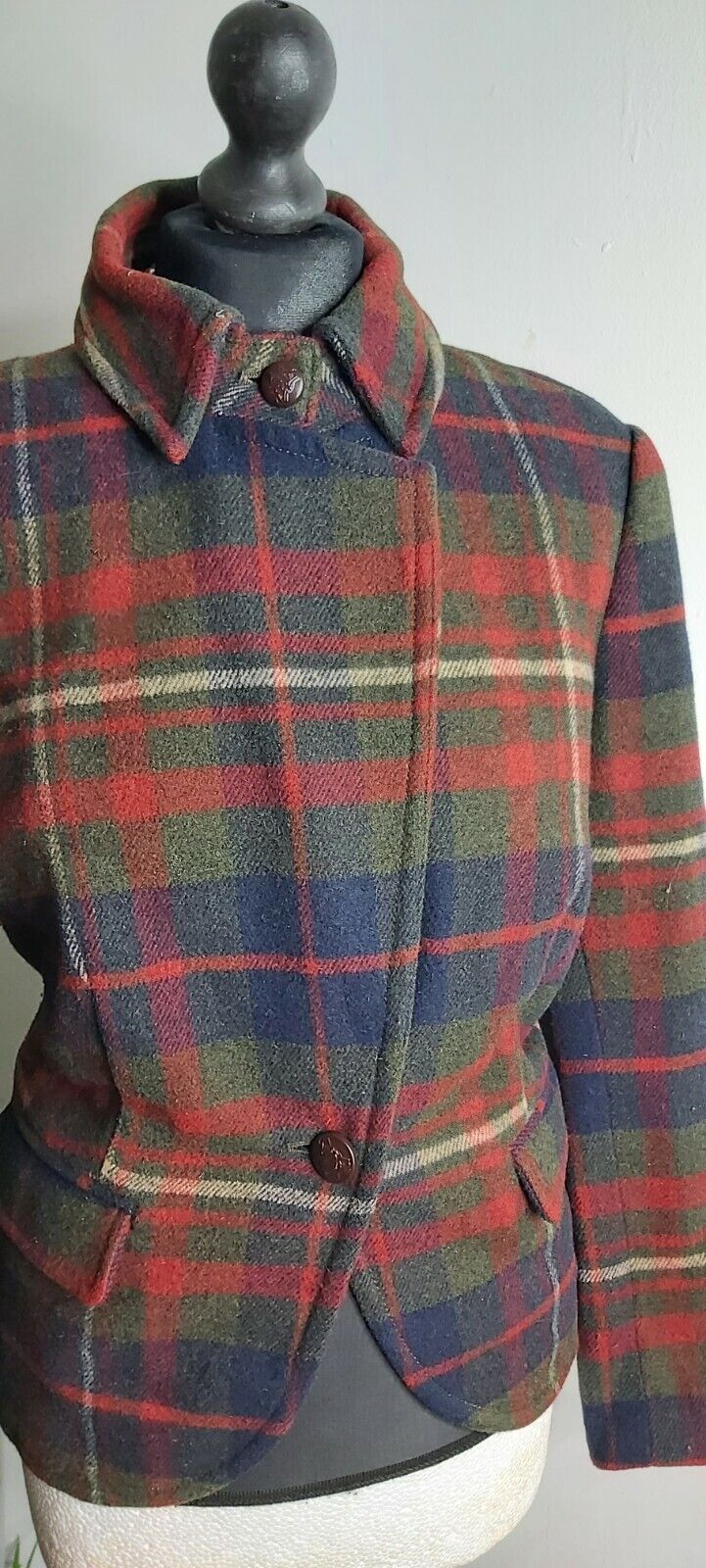 Ladies ESPIRIT Wool Tweed Check fitted  UK 10