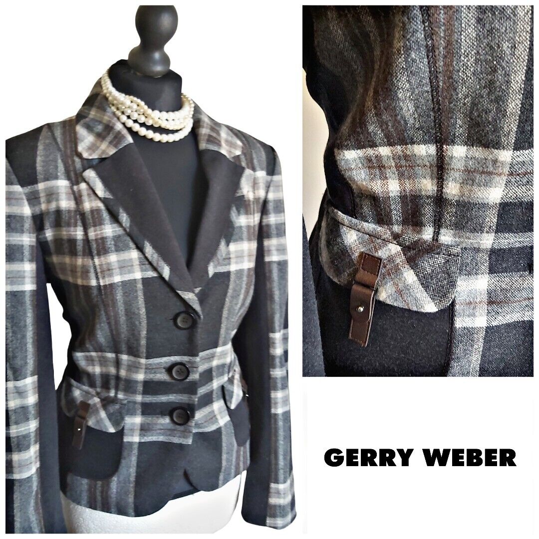 Womens Gerry Webber Check Jacket UK Size 10