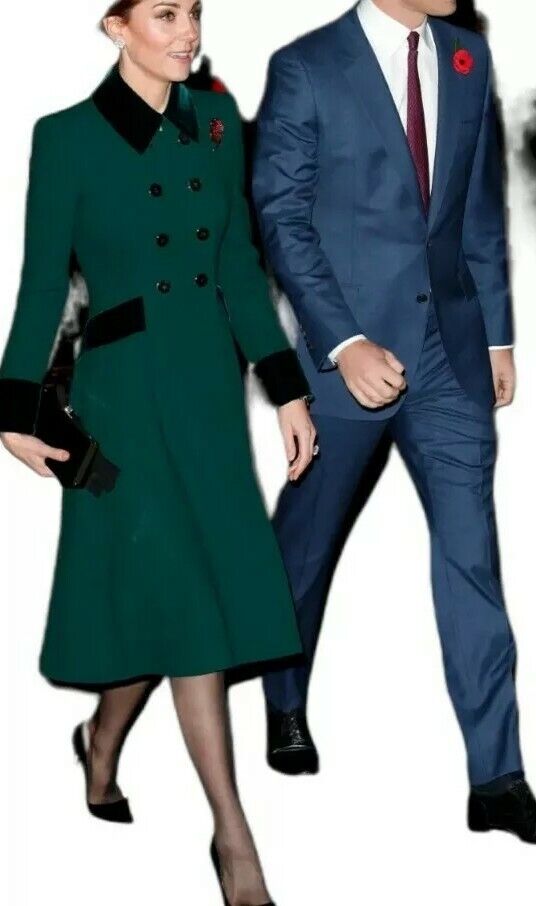 NEW TAGS Monsoon Kate MIDDLETON Green  Military Long Wool Coat UK 10