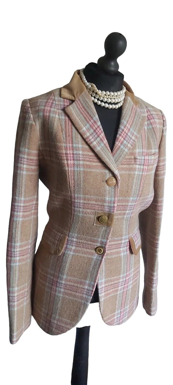 Ladies Joules Tweed Jacket Womens Country Hacking Blazer UK 12