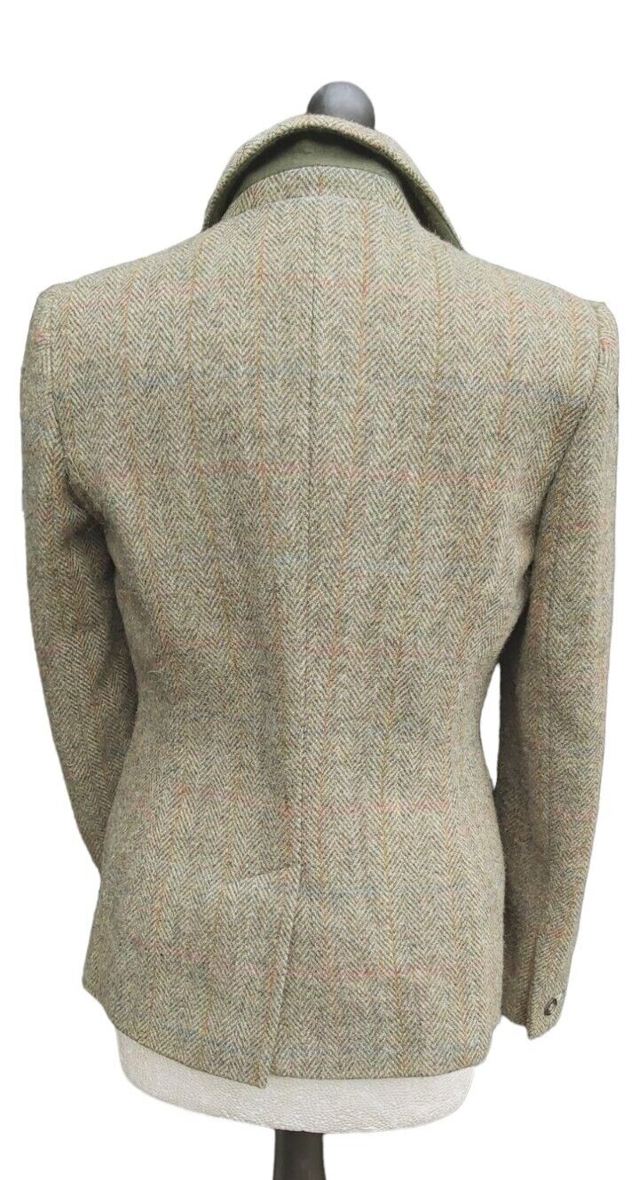 Ladies Harris Tweed 100% Wool Blazer Jacket UK Size 10