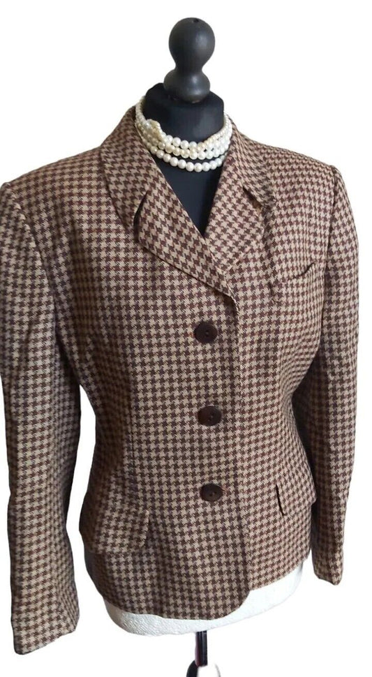 Ladies Aquascutum 100% Wool Tweed Jacket UK  Size 12