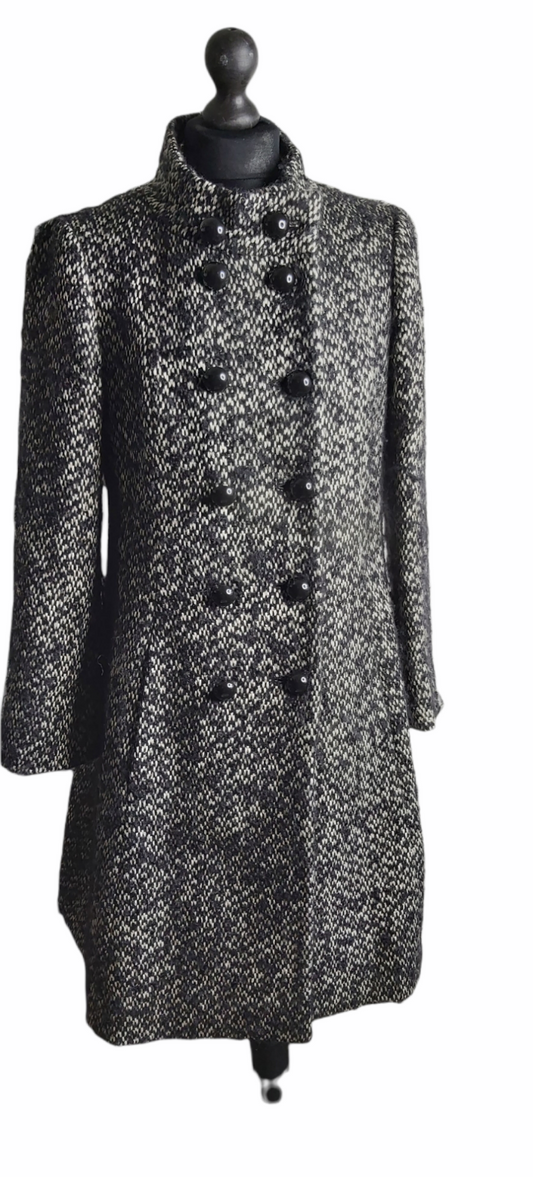 Ladies Moschino Cheap & Chick Boucle Double Breasted Coat Size UK Size 10