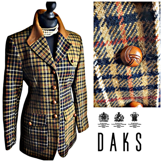 Ladies daks limited Edition 100% Wool Tweed Jacket UK Size 10